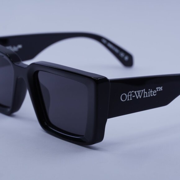 Off-White OERI077 AF SAVANNAH 1007 Sunglasses Black Rectangle Frame, Grey Lenses - Picture 4 of 11